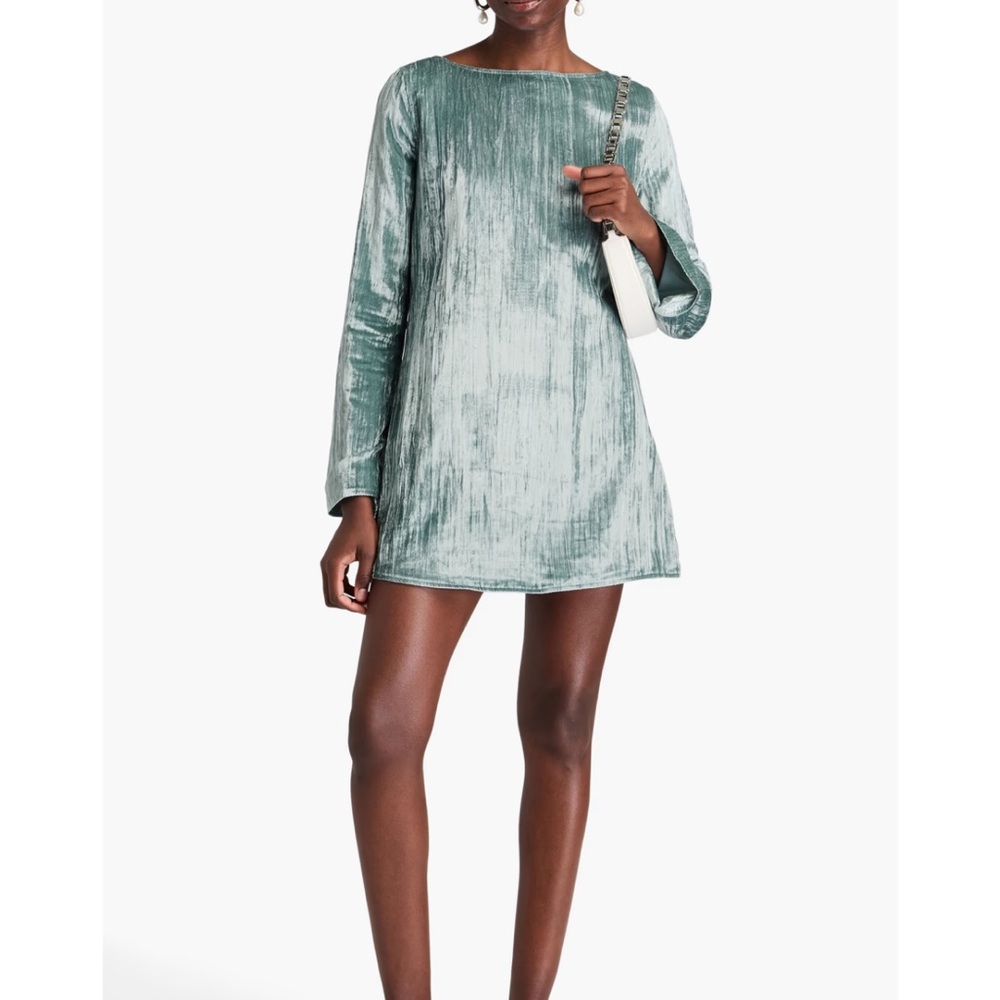 Loulou Studio Crushed Velvet Mini Dress